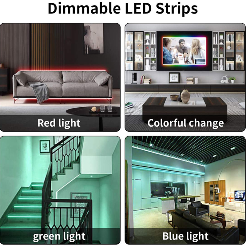 DC12V 16.5ft/5m RGB WiFi Smart Control Flexible LED Strip Light Kit, 30LEDs/M, Work With Alexa & Google Assitant DC12V 16.5ft/5m RGB WiFi Smart Control Flexible LED Strip Light Kit, 30LEDs/M, Work With Alexa & Google Assitant